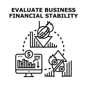 Evaluating business financial stability concept vector 库存插图