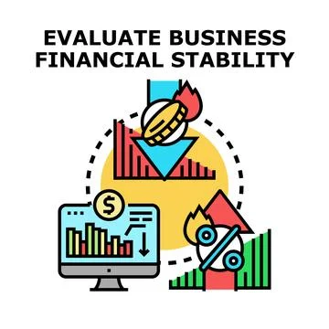 Evaluating business financial stability concept vector Stock Illustration