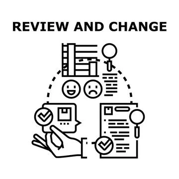 Evaluating business process and implementing positive change Stock Illustration