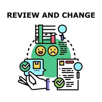 Evaluating business process and implementing positive change Illustrazione stock