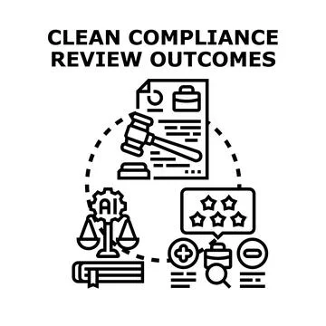 Evaluating compliance review outcomes using artificial intelligence Illustrazione stock