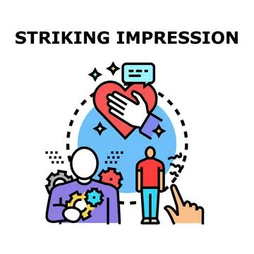 Evaluating customer experience and striking a positive impression Stock Illustration