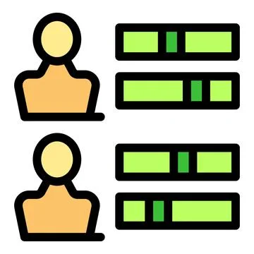 Evaluating employee performance with progress bars and avatars Stock Illustration