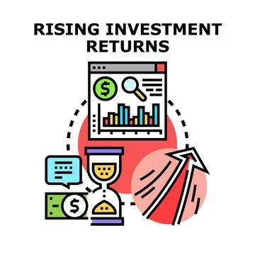 Evaluating financial data for increasing investment income Stock Illustration