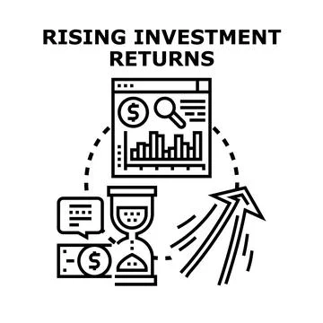 Evaluating financial data for increasing investment income Stock Illustration