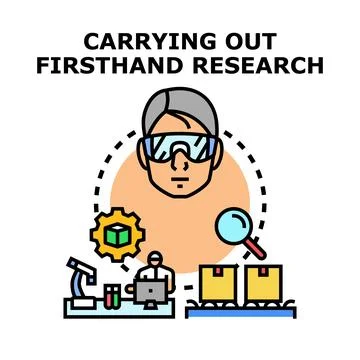 Evaluating new product development and scientific analysis Stock-Illustration