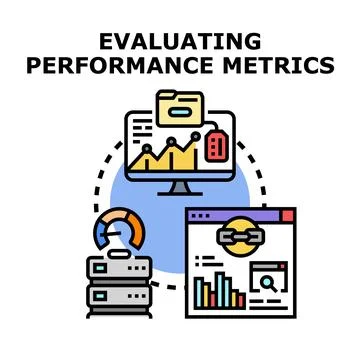 Evaluating performance metrics with data analysis and optimization 库存插图
