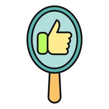 Evaluating positive self image and social approval Stock Illustration