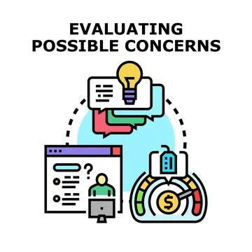 Evaluating possible concerns for business risk management 库存插图