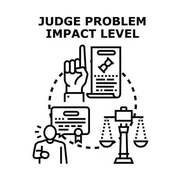 Evaluating problem impact level and decision making Illustrazione stock