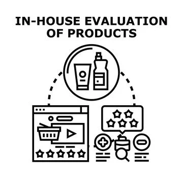 Evaluating product quality and customer experience Stock Illustration