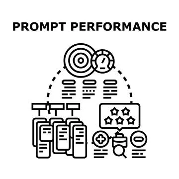 Evaluating prompt performance in search and generation ai models Illustrazione stock
