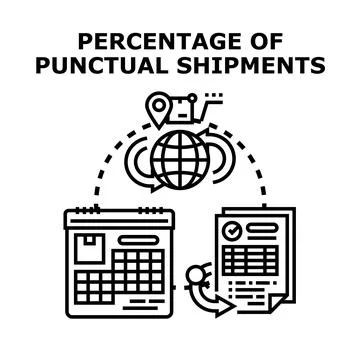 Evaluating punctual global parcel delivery schedule performance 库存插图
