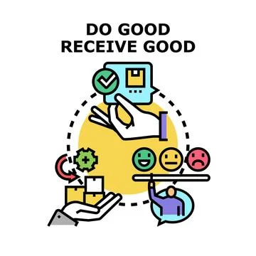 Evaluating services, receiving feedback, ensuring positive customer experienc Illustrazione stock
