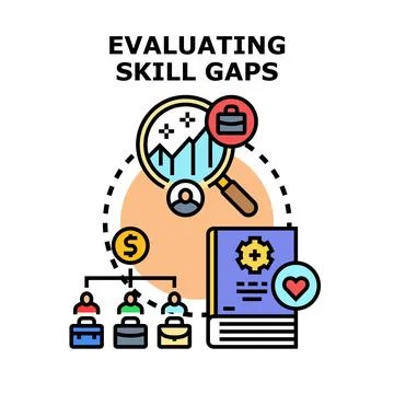 Evaluating skill gaps in business development and learning Stock Illustration