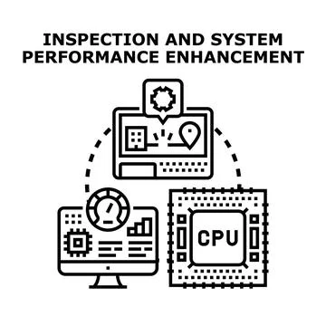 Evaluating system performance and enhancing technology optimization Stock Illustration