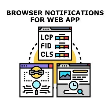 Evaluating web performance metrics improving core web vitals Illustrazione stock
