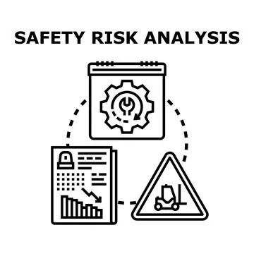 Evaluating workplace safety risks management analysis 库存插图