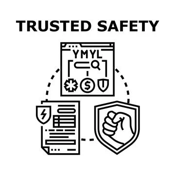 Evaluating ymyl content protecting online users Illustrazione stock