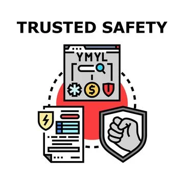 Evaluating ymyl content protecting online users 库存插图