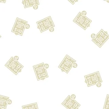 Evaluation and contract glyph seamless pattern Stock Illustration