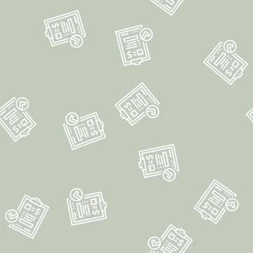 Evaluation and contract line seamless pattern 스톡 일러스트