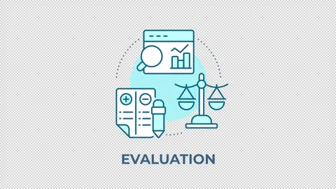 Evaluation blue concept icon animation Stock Footage 344175887