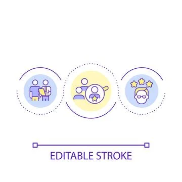 Evaluation of company employees loop concept icon 스톡 일러스트