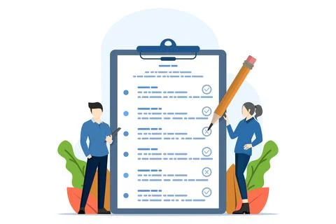 Evaluation concept, Assessment Analysis, performance, improvement, risk. Stock Illustration