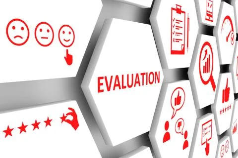 EVALUATION concept cell background 3d illustration Stock Illustration