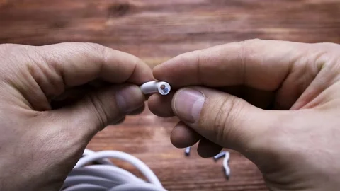 Evaluation of the density and structure of the electrical cable in isolation Stock Footage 169367441