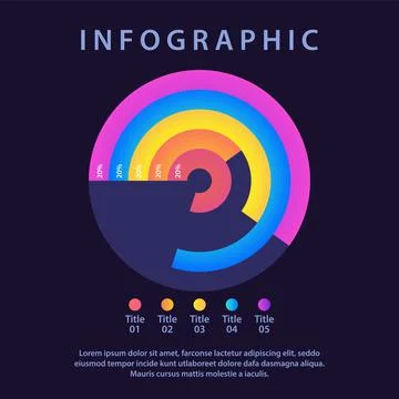 Evaluation of education processes infographic design template for dark theme Illustrazione stock