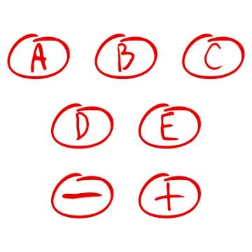 Evaluation of exam rating Stock Illustration