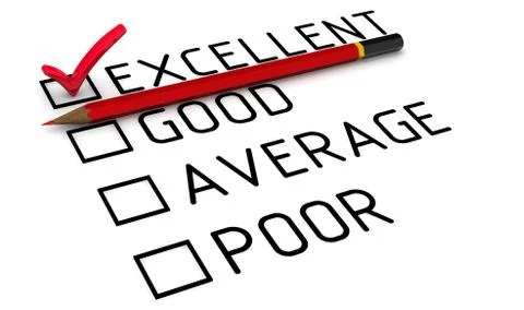 Evaluation is excellent 스톡 일러스트