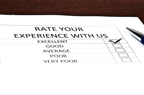 Evaluation form 库存照片