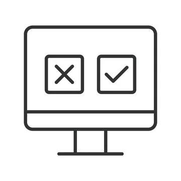 Evaluation icon in line design. evaluation, study check, clinical assessment Stock Illustration