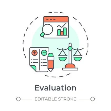 Evaluation multi color concept icon Stock Illustration