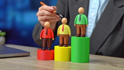 Evaluation of the performance of office workers and salespeople. Stock Footage 339027506