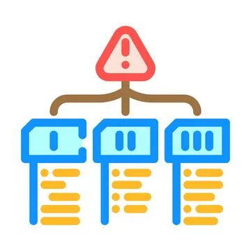 Evaluation risk color icon vector illustration Stock Illustration