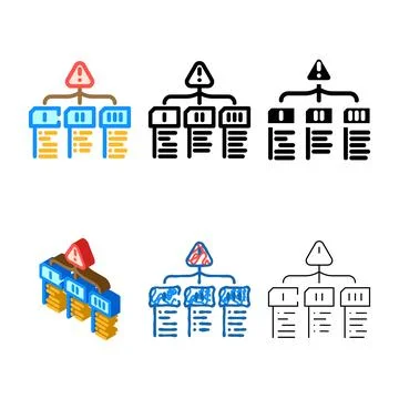 Evaluation risk color variants icon vector Illustrazione stock