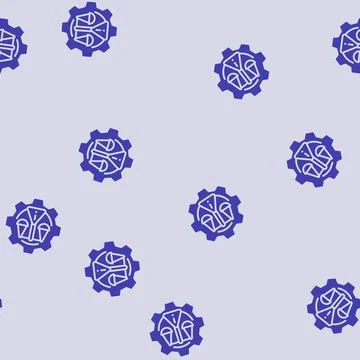 Evaluation risk glyph seamless pattern Illustrazione stock