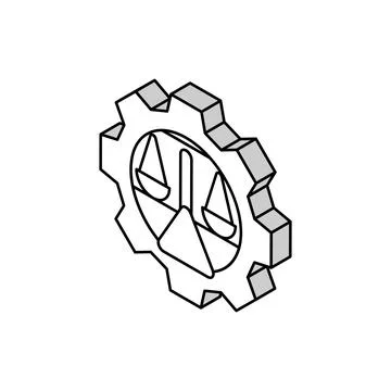 Evaluation risk isometric icon vector illustration Stockillustratie