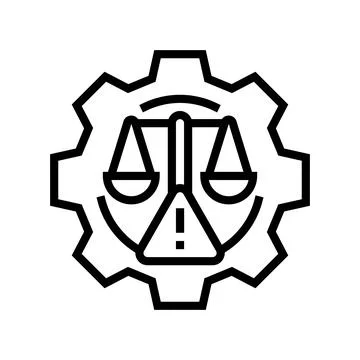 Evaluation risk line icon vector illustration Illustrazione stock