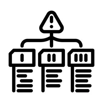 Evaluation risk line icon vector illustration Stock Illustration