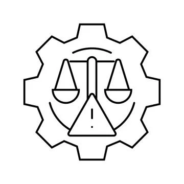 Evaluation risk line icon vector illustration Stockillustratie