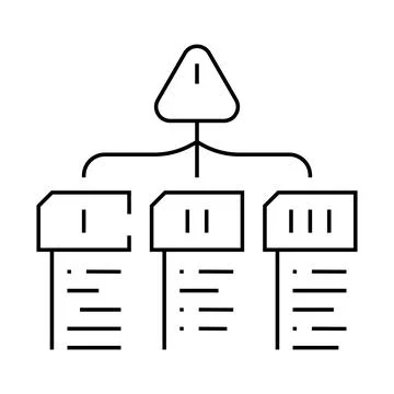 Evaluation risk line icon vector illustration Illustrazione stock