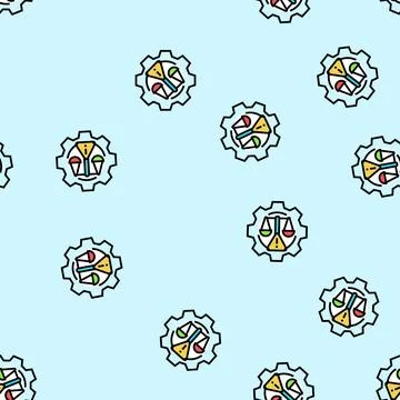 Evaluation risk vector seamless pattern Stockillustratie