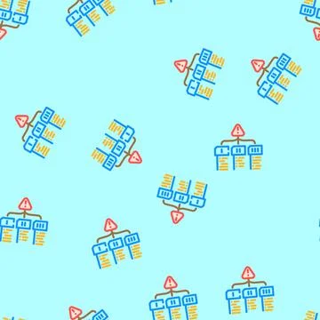 Evaluation risk vector seamless pattern Illustrazione stock