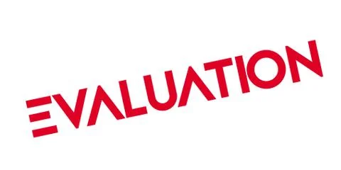 Evaluation rubber stamp 스톡 일러스트