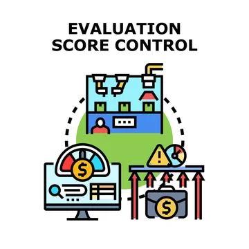 Evaluation score control system for business performance management 스톡 일러스트